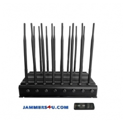  16 Antenna 5G 4G 5Ghz WIFI GPS RC UHF VHF 46W Jammer up to 50m